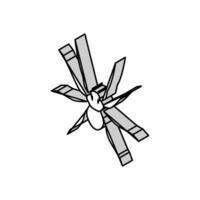 Spindel insekt isometrisk ikon vektor illustration