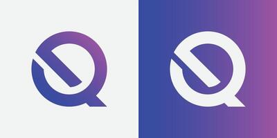brev q logotyp begrepp ikon vektor