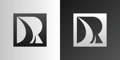 Brief r abstrakt modern bunt Logo vektor