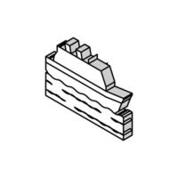 Schiff Meer Transport isometrisch Symbol Vektor Illustration