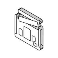 ingenjör projekt plan isometrisk ikon vektor illustration