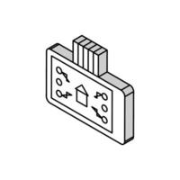 smart hus enhet isometrisk ikon vektor illustration