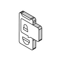 säkerhet Ansökan meddelande isometrisk ikon vektor illustration