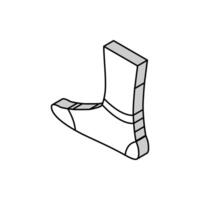 niedrig Schnitt Socke isometrisch Symbol Vektor Illustration