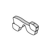 Kind Junge Brille Rahmen isometrisch Symbol Vektor Illustration