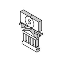 Bank säker pengar isometrisk ikon vektor illustration