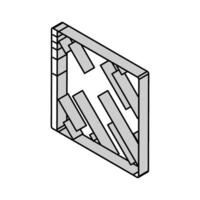 Acryl thermoplastisch isometrisch Symbol Vektor Illustration