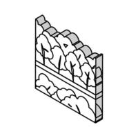 Wald Park isometrisch Symbol Vektor Illustration