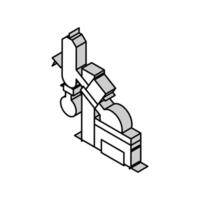 Vakuum förångare isometrisk ikon vektor illustration