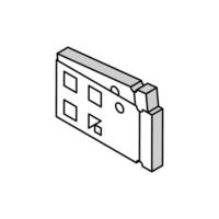 qr Code auf Kino Fahrkarte isometrisch Symbol Vektor Illustration