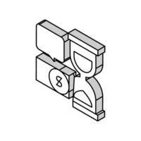 Zeit von Investition Rückkehr isometrisch Symbol Vektor Illustration