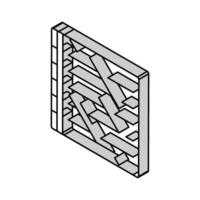 polykarbonat termoplast isometrisk ikon vektor illustration