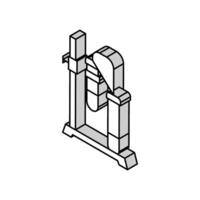 Stand und Klemme mit Tube isometrisch Symbol Vektor Illustration