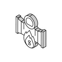 Öl Anlagegut Inflation isometrisch Symbol Vektor Illustration