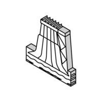 wasserrutsche isometrische symbolvektorillustration vektor