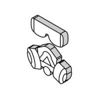 ansiktsbehandling mask och respirator isometrisk ikon vektor illustration