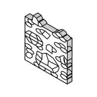 Juwel Stein isometrisch Symbol Vektor Illustration