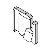 Nylon thermoplastisch isometrisch Symbol Vektor Illustration