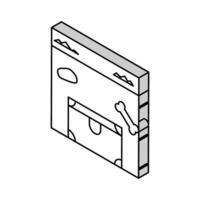 begraben Truhe isometrisch Symbol Vektor Illustration