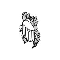 Skarabäus Fehler isometrisch Symbol Vektor Illustration