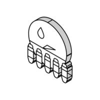 Hämatologie Analysieren isometrisch Symbol Vektor Illustration