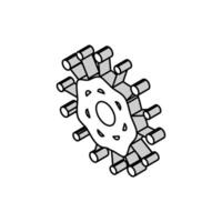 virus sjukdom isometrisk ikon vektor illustration