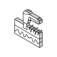 Laser- Enthaarung Gerät isometrisch Symbol Vektor Illustration