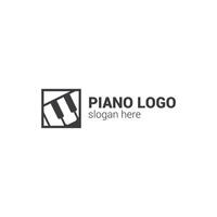 vektor enkel begrepp piano logotyp design.