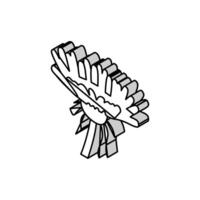 maskros blomma knopp isometrisk ikon vektor illustration