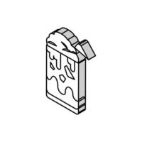 Eis Schokolade isometrisch Symbol Vektor Illustration