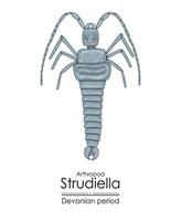 strudiella, en devonian period leddjur, men möjlig ett insekt vektor