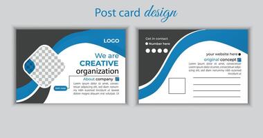 minimalistisk företags- vykort design. professionell vykort design template.pro vektor. vektor