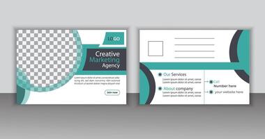 kreativ modern Postkarte Design. Marketing Agentur Postkarte Vorlage. Profi Vektor. vektor