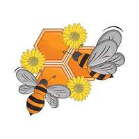 Illustration von Honig Biene vektor
