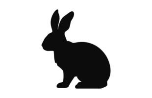 ein Ostern Hase Silhouette schwarz Vektor kostenlos