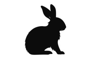 ein Hase Silhouette isoliert auf ein Weiß Hintergrund, Ostern schwarz Clip Art Vektor