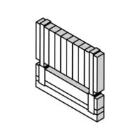 Haus Zaun isometrisch Symbol Vektor Illustration