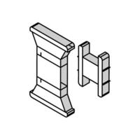 spole avlopp tillbehör isometrisk ikon vektor illustration