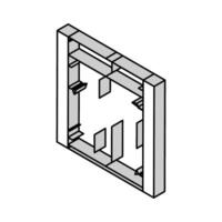 cement betong väg isometrisk ikon vektor illustration