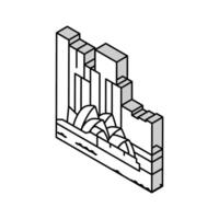 Hafen Jackson isometrisch Symbol Vektor Illustration
