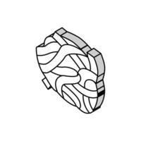 Tagliatelle Pasta isometrisch Symbol Vektor Illustration