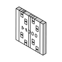 hoch der Verkehr Straße isometrisch Symbol Vektor Illustration