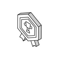 Video Spiel Niveau vergeben mit Tasse isometrisch Symbol Vektor Illustration