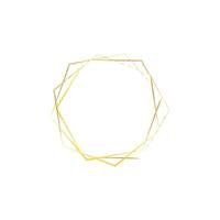 geometrisch Rahmen. metallisch Polyeder, Kunst Deko Stil zum Hochzeit Einladungen, polygonal Jahrgang Frames zum Einladung Vorlage. vektor