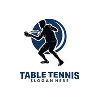 tabell tennis sport logotyp design mall vektor