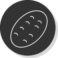 potatis linje grå ikon vektor