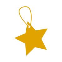 golden Star Schlüssel Kette Symbol vektor