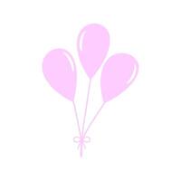 drei Rosa fliegend Luftballons Symbol vektor
