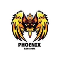 Phönix Maskottchen Logo Design Illustration vektor