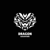 Drachen Silhouette Logo Design Illustration vektor